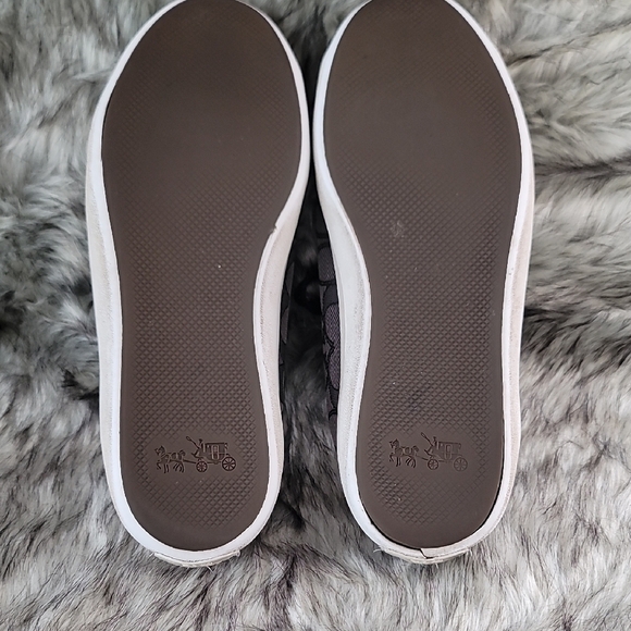 Coach Black and Gray Signature Sneakers - Picture 14 of 16